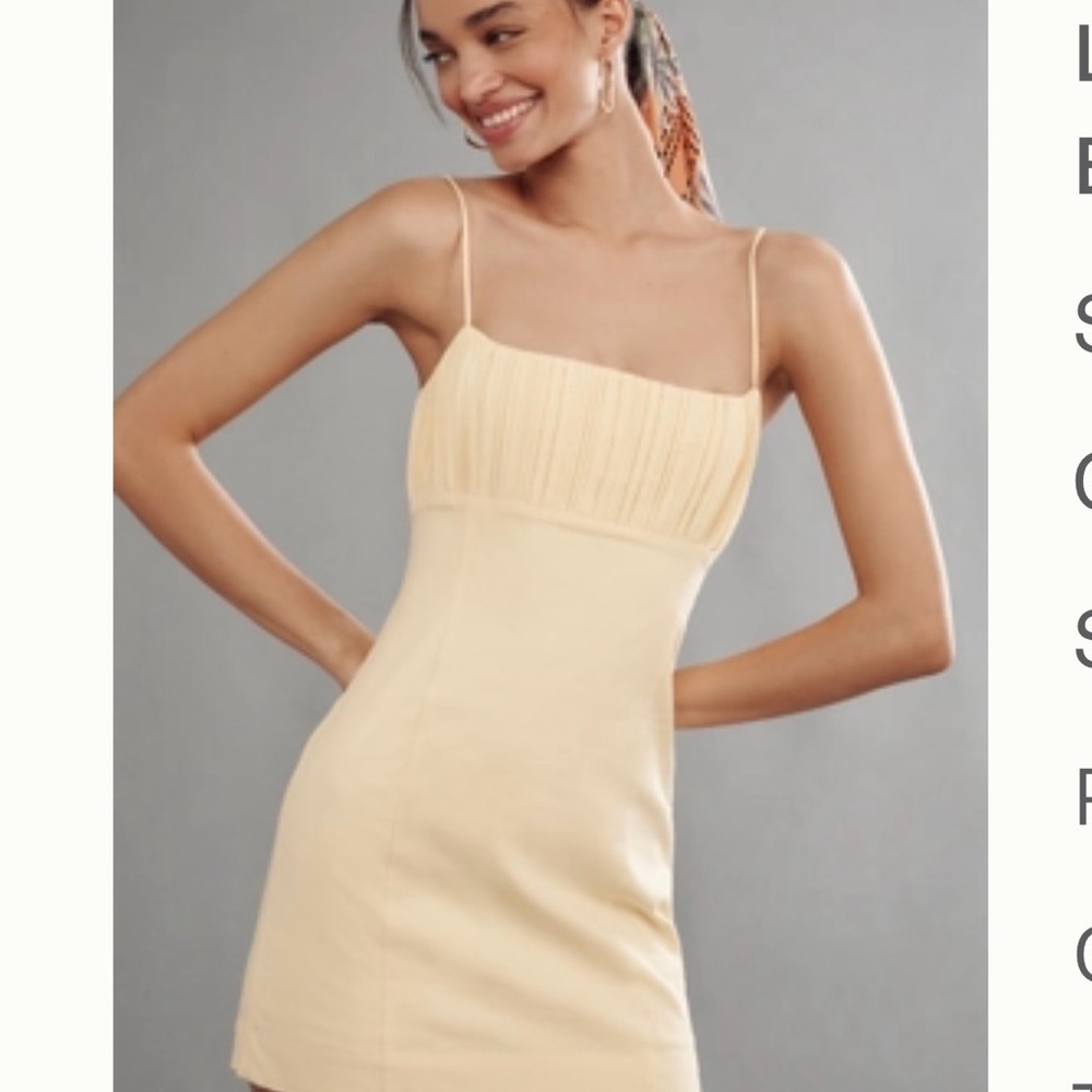 THE OPHELIA SLEEVELESS LINEN SLIM MINI DRESS BY MAEVE  nwt size 16